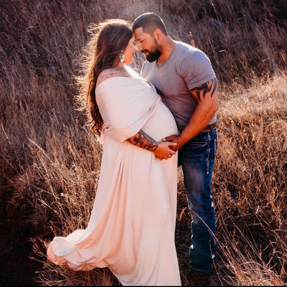 Convertible strap maternity dress